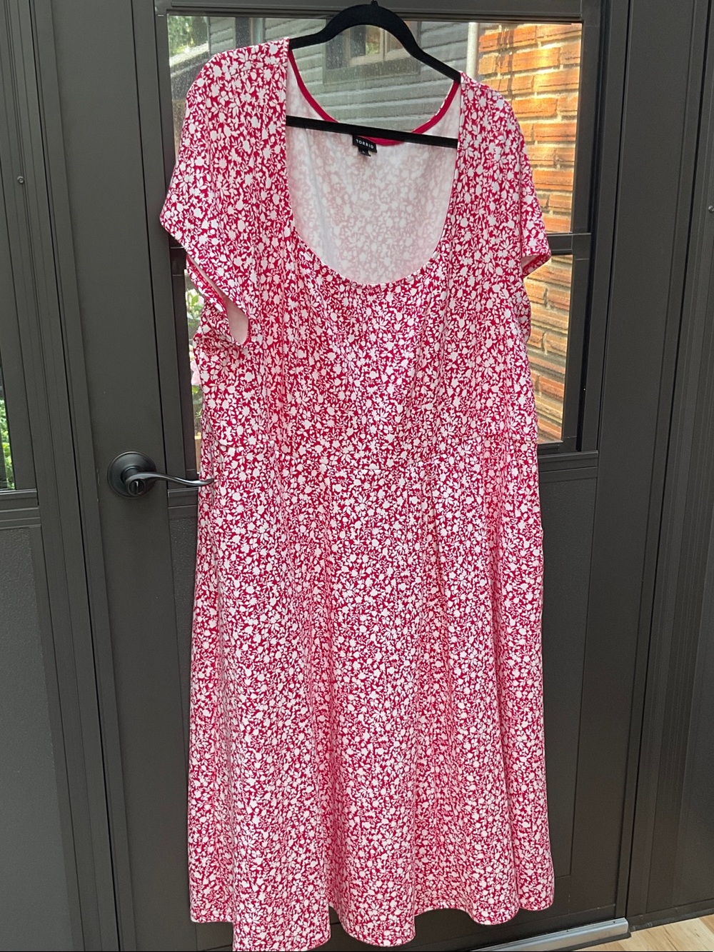 torrid Pink and White Floral Midi Dress